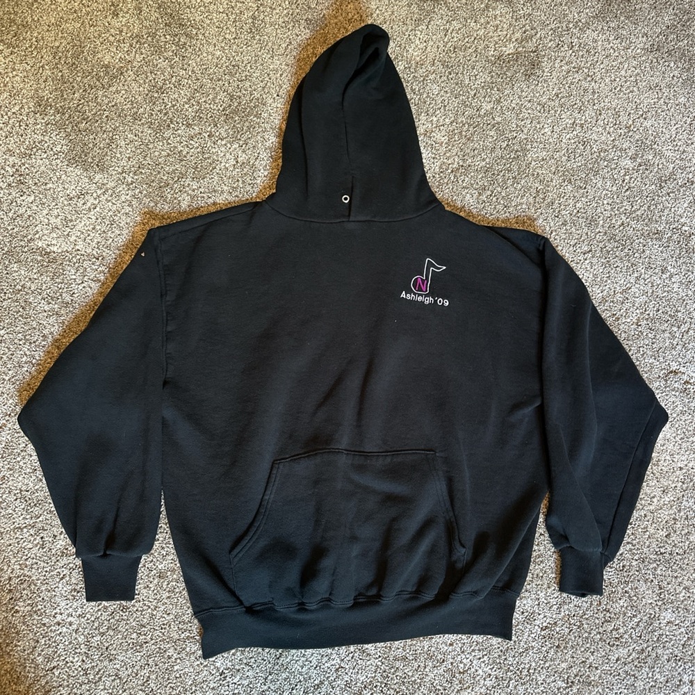 Black Hoodie with Embroidered Logo
